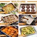 Stainless Steel Baking Pan Set with Lids