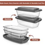 Set of 2 Large BPA-Free Glass Bread Pans