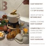 15-Piece Cast Iron Fondue Set with Accessories
