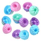24Pack Silicone Donut Molds and Baking Cups