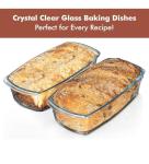Set of 2 Large BPA-Free Glass Bread Pans