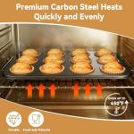 2 Pack Nonstick Muffin Pan Set with 100 Liners