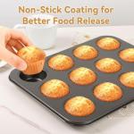 2 Pack Nonstick Muffin Pan Set with 100 Liners