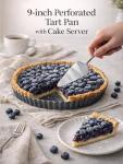 9-Inch Tart Pan with Removable Bottom and Server