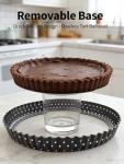9-Inch Tart Pan with Removable Bottom and Server