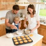 2 Pack Nonstick Muffin Pan Set with 100 Liners