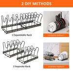 Adjustable Kitchen Pot Organizer with Silicone Pads