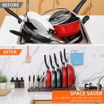 Adjustable Kitchen Pot Organizer with Silicone Pads