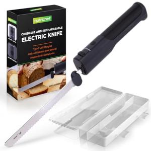 NutriChef Cordless Electric Knife for Meats