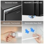 Midea Compact Refrigerator, 100 ml, Black