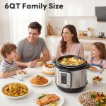 Sweetcrispy 16-in-1 Electric Pressure Cooker 6QT