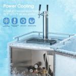 24-Inch Outdoor Kegerator with 2 Taps and Accessories