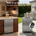 24-Inch Outdoor Kegerator with 2 Taps and Accessories
