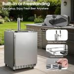 24-Inch Outdoor Kegerator with 2 Taps and Accessories