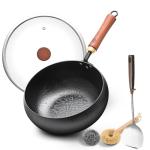 WANGYUANJI 9.5" Heavy-Duty Carbon Steel Wok