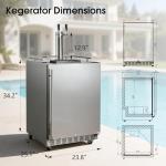 24-Inch Outdoor Kegerator with 2 Taps and Accessories