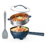 AUTUCU 3-Quart Electric Hot Pot with Steamer