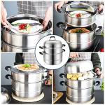 11-Inch 2-Tier Stainless Steel Steamer Pot