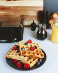 KRUPS 4-Slice Belgian Waffle Maker with Removable Plates