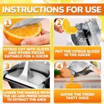 Handheld Aluminum Fruit Juice Squeezer - Easy Use