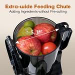 Fretta Slow Masticating Juicer with Large Feed Chute