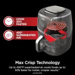 Ninja EzView Air Fryer Max XL, 5.5-QT Capacity, 7 functions: Max Crisp, Air Roast, Bake, Reheat, Dehydrate, and more, up to 450°F, EzView Window, Grey, AF171C (Canadian Version)