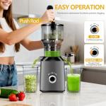 Silent Cold Press Juicer with Reverse Function