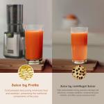 Fretta Slow Masticating Juicer with Large Feed Chute