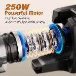 Fretta Slow Masticating Juicer with Large Feed Chute