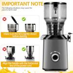 Silent Cold Press Juicer with Reverse Function