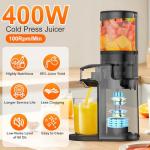 400W Cold Press Juicer with Wide Feed Chute