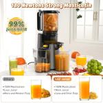 5.4" Cold Press Juicer for Whole Fruits & Veggies