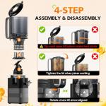 Masticating Juicer with Wide Feed Chute