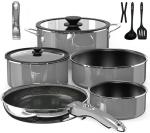 DUXANO 12PC Non-Stick Ceramic & Stainless Cookware Set