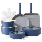 SENSARTE 17-Piece Nonstick Ceramic Cookware Set