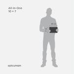 Epicurean All-In-One Cutting Board with Non-Slip Feet and Juice Groove, 10" × 7", Slate/Black