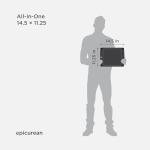 Epicurean - 505-151102003 Epicurean All-In-One Cutting Board with Non-Slip Feet, 14.5" × 11.25", Slate/Black