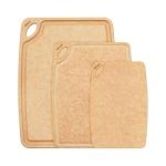 Elihome Classic Series 3-in-1 Cutting Board Set for Kitchen, Natural Wood Fiber Composite, Dishwasher Safe, Eco-Friendly, Juice Grooves with Easy Grip Handles,Non Porous, BPA Free, Made in USA