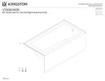 KINGSTON BRASS VTDE603122R 60-Inch Contemporary Alcove Acrylic Bathtub with Right Hand Drain and Overflow Holes, White