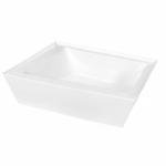 KINGSTON BRASS VTDE603122R 60-Inch Contemporary Alcove Acrylic Bathtub with Right Hand Drain and Overflow Holes, White