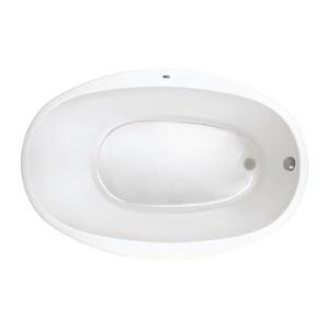 PROFLO PFS5838 Lansford 58" x 38" Drop In Acrylic Soaking Tub with Reversible Drain and Overflow - White
