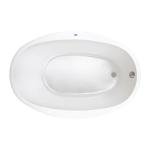 PROFLO PFS5838 Lansford 58" x 38" Drop In Acrylic Soaking Tub with Reversible Drain and Overflow - White