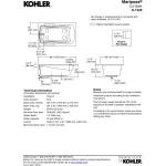 Kohler K-1229-0 5.5 ft. Drop-In Acrylic Soaking Bathtub w/Reversible Drain White