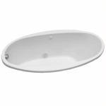 PROFLO PFS5838 Lansford 58" x 38" Drop In Acrylic Soaking Tub with Reversible Drain and Overflow - White