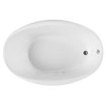 PROFLO PFS5838 Lansford 58" x 38" Drop In Acrylic Soaking Tub with Reversible Drain and Overflow - White