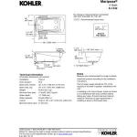 Kohler K-1242-0 5 ft. Drop-In Acrylic Soaking Bath Tub w/Reversible Drain White