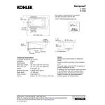 Kohler K-1242-0 5 ft. Drop-In Acrylic Soaking Bath Tub w/Reversible Drain White