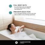 Fine Fixtures Acrylic Fiberglass Drop-In Bathtub - Alcove Soaking Bath Tub with Integral Apron Front & Left Hand Drain, 66"x32" Glossy White - Durable, Modern Soaking Tub for Relaxation & Comfort