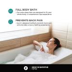 Fine Fixtures Drop In White Soaking Bathtub, Fiberglass Acrylic Material, 72"L x 36"W x 19"H