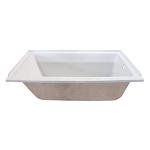 Kingston Brass VTPN603020R 60-Inch Acrylic Drop-In Tub with Right Hand Drain, White